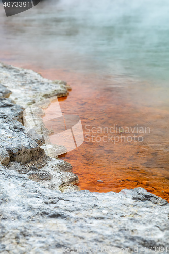 Image of hot sparkling lake in New Zealand