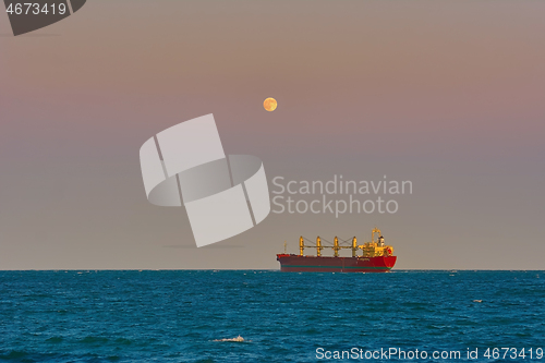 Image of Cargo Ship in the Sea