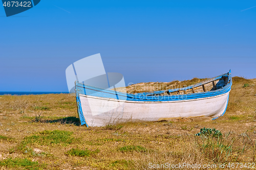 Image of Old Boat on the Shore