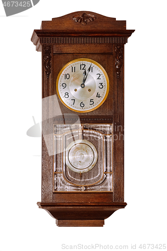 Image of Old clock over white