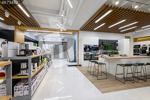 Image of Interior of premium domestic appliance store