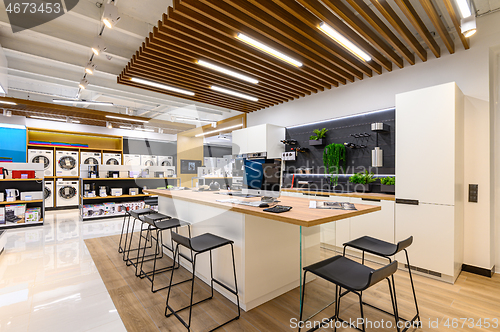 Image of Interior of premium domestic appliance store