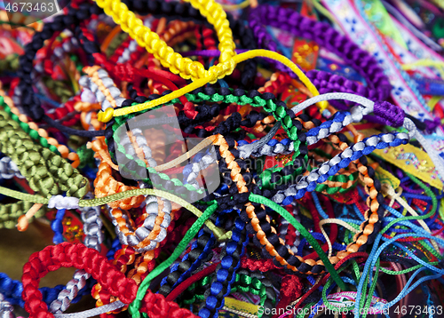 Image of Handmade woven bracelets background