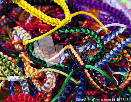 Image of Handmade woven bracelets background