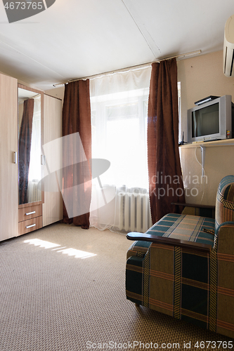 Image of Fragment of the interior of an old apartment with a poor interior