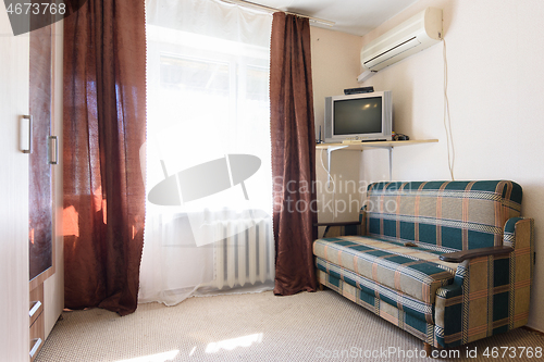 Image of Interior of an economy room in a budget hotel