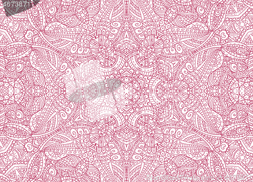 Image of Abstract concentric outline pink pattern