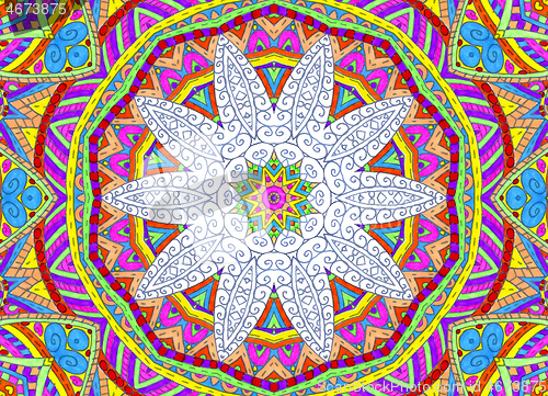 Image of Abstract half-painted outline pattern