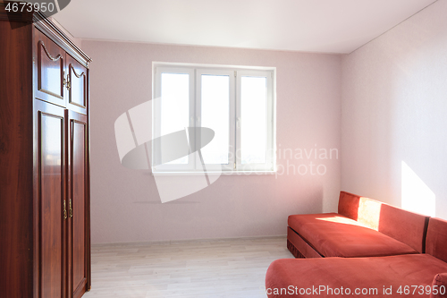 Image of Interior of an empty room before moving to another apartment