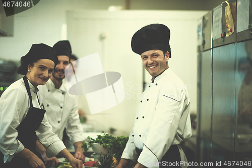 Image of team cooks and chefs preparing meals