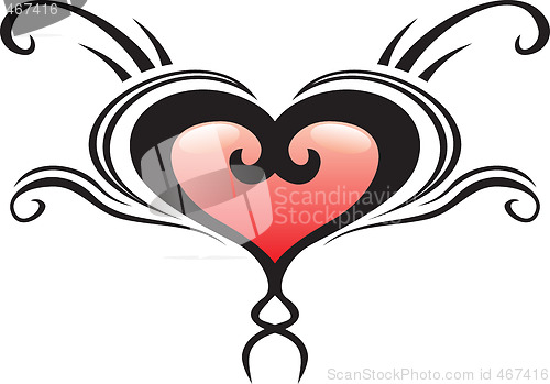 Image of Heart crest tattoo