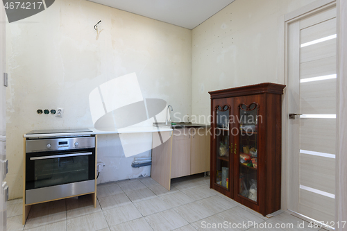 Image of Temporary kitchen set for the period of renovation in the apartment