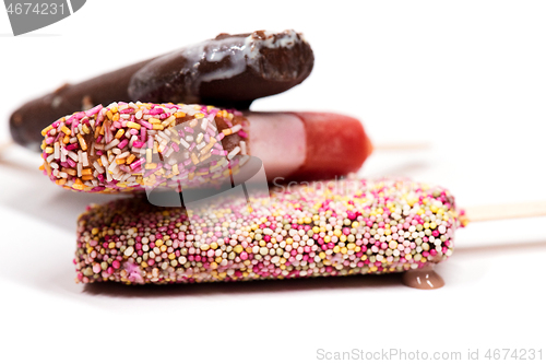 Image of Set of ice cream on stick