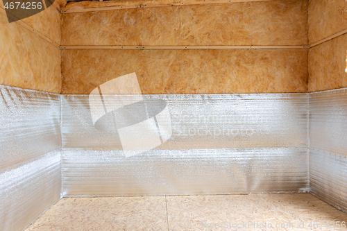 Image of Bottom heat-insulating layer made of reflective polyethylene foam laminated with lavsan for house insulation