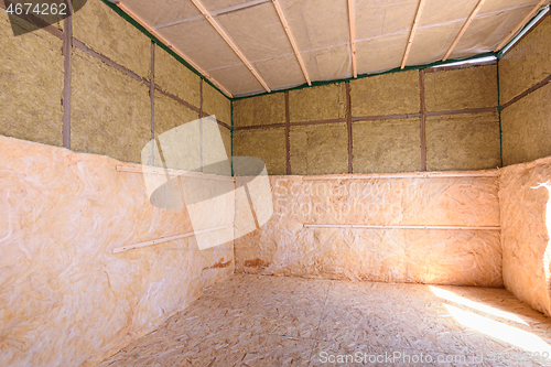 Image of Additional thermal insulation of the house with roll thermal insulation