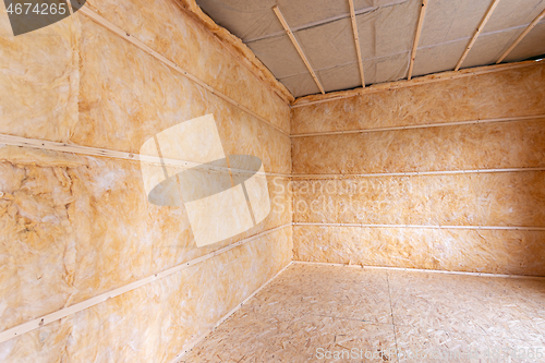 Image of Thermal insulation of a country house with roll thermal insulation