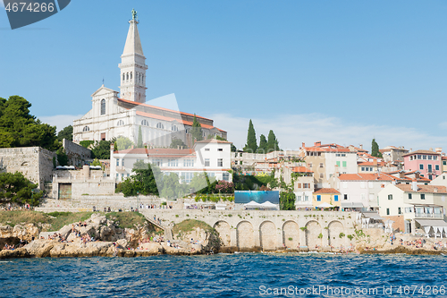 Image of ROVINJ, CROATIA - JULY 17, 2018: Boat trip Rovinj