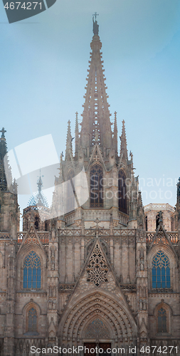 Image of BARCELONA, SPAIN - JUNE 2, 2013: Barcelona Cathedral
