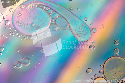 Image of Rainbow abstract background picture made with oil, water and soap