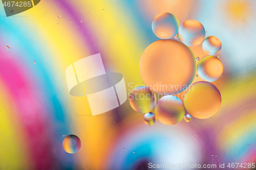 Image of Rainbow abstract background picture made with oil, water and soap