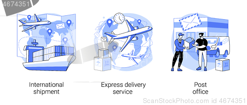 Image of Package delivery abstract concept vector illustrations.