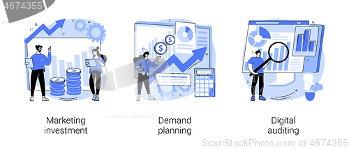 Image of Marketing accounting abstract concept vector illustrations.