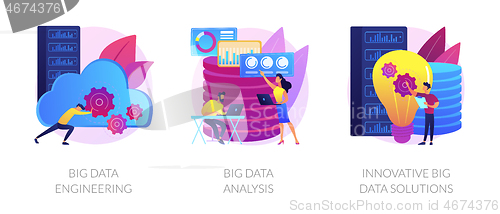 Image of Big data vector concept metaphors.