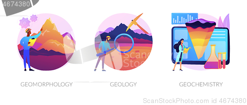 Image of Earth science abstract concept vector illustrations.