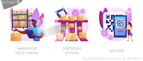 Image of Logistics order processing abstract concept vector illustrations.
