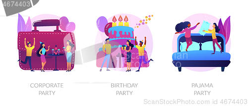 Image of Party time vector concept metaphors.