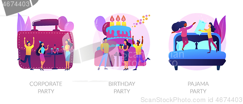 Image of Party time vector concept metaphors.