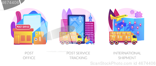 Image of Post shipment system vector concept metaphors.