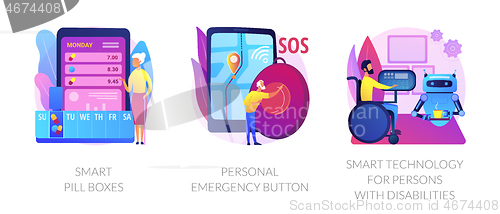 Image of Digital healthcare support abstract concept vector illustrations.