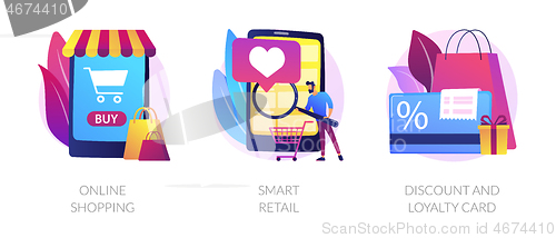 Image of Innovative retail solutions vector concept metaphors