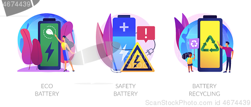 Image of Environmentally friendly battery vector concept metaphors.