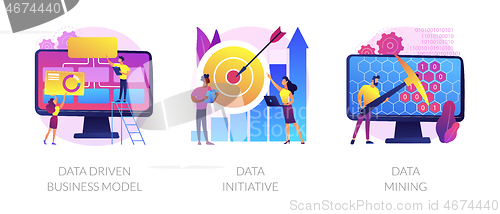 Image of Data use in business vector concept metaphors