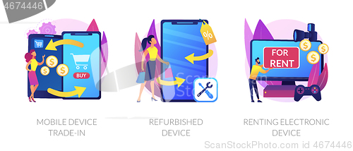 Image of Used device turnover vector concept metaphors.