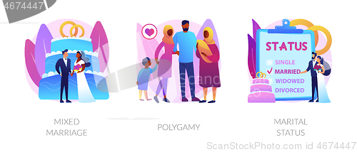 Image of Legal status abstract concept vector illustrations.