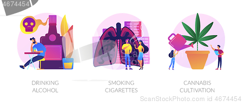 Image of Addictions vector concept metaphors.