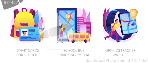 Image of Technology for kids and school vector concept metaphors