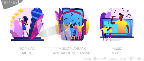 Image of Music media production vector concept metaphors.