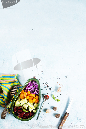 Image of ingredients for salad