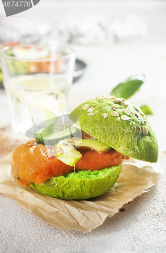 Image of sandwich with salmon