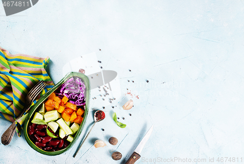 Image of ingredients for salad