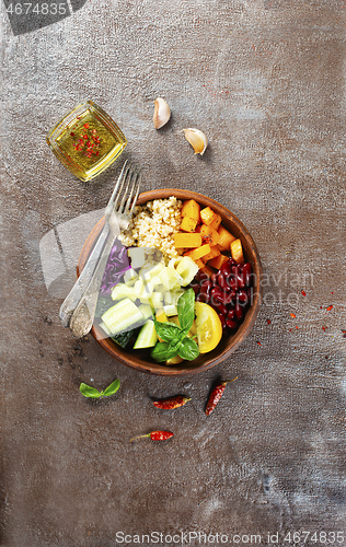 Image of buddha bowl with vegetables