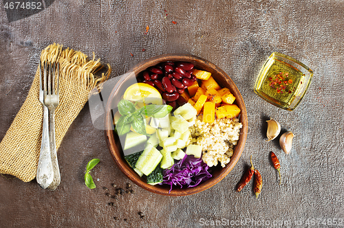 Image of buddha bowl with vegetables