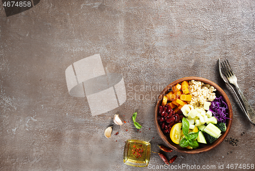 Image of buddha bowl with vegetables