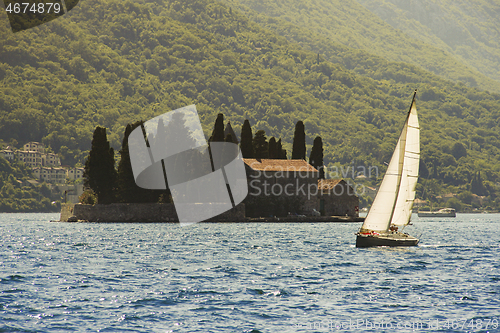 Image of Sailing boat and Gospa od Skrpjela