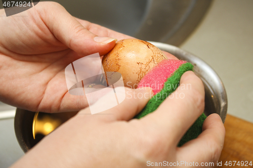 Image of Egg bleaching procedure