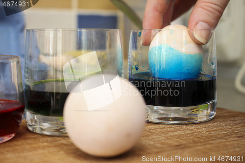 Image of Dying of the eggs for Easter